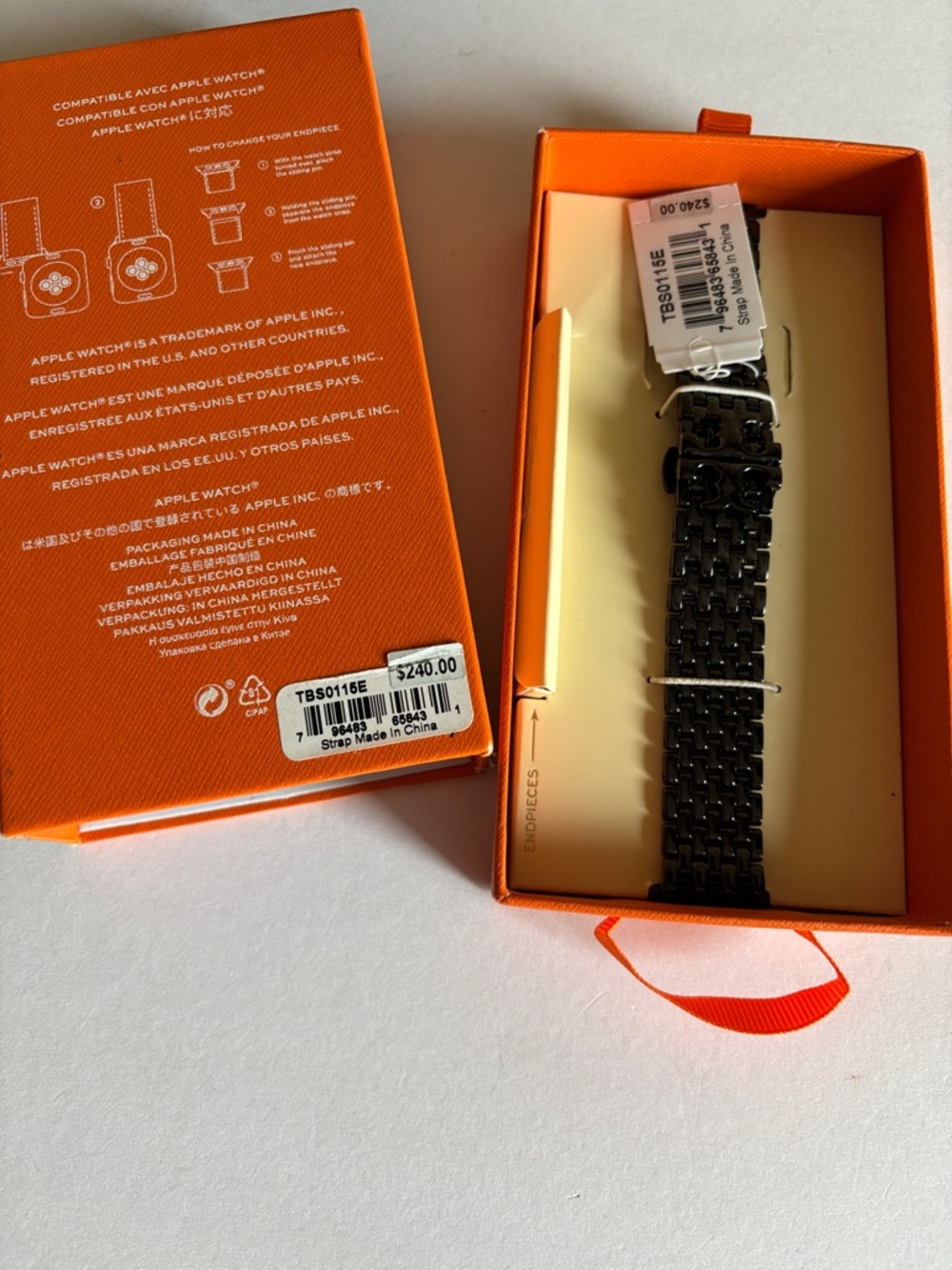 Tory Burch The Eleanor Black 18mm Apple Watch® Bracelet Watchband - Picture 11 of 13